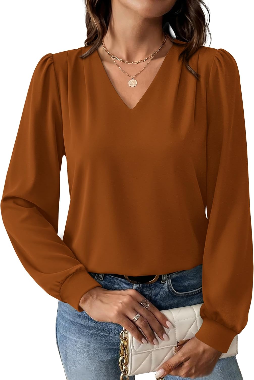 WIHOLL WIHOLL Blouses for Women Dressy Casual Long Sleeve Shirts Fall Fashion